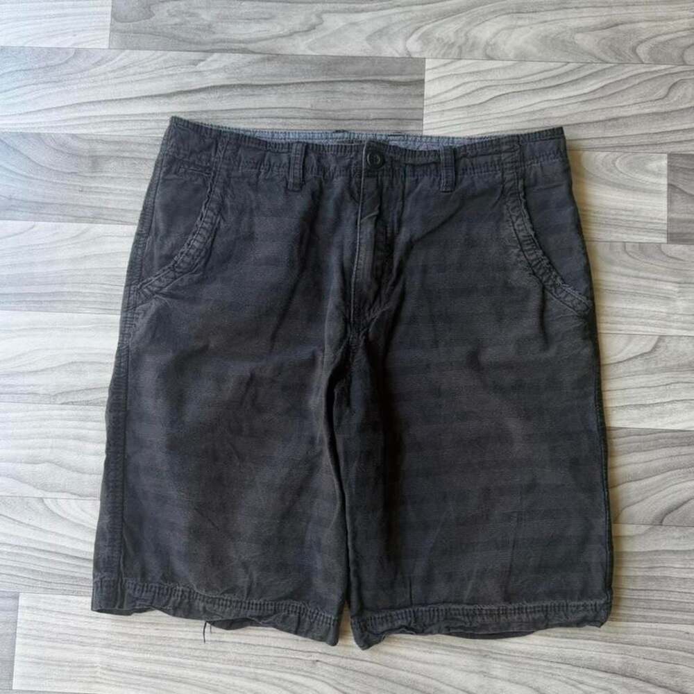 No Boundaries Grey Stripe Vintage Y2K Shorts